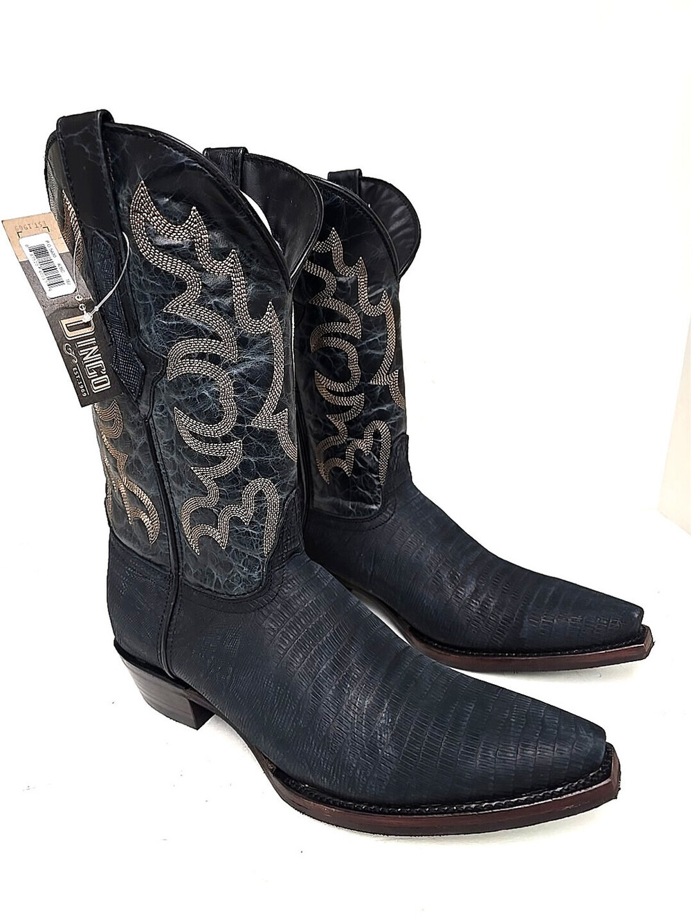 Dingo Men's DI 107 The Duke Snip Leather Pull On Western Boot Navy Size 11.5D